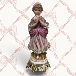 Porcelain Figurine portable lamp